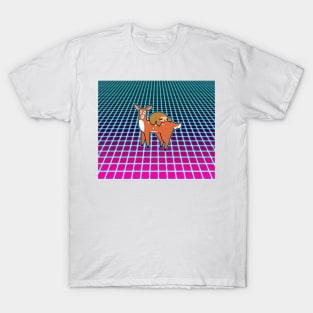 Sloth and Deer Vaporwave T-Shirt